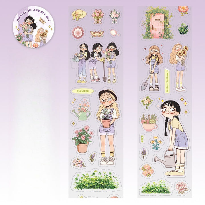 Cute Girls Die-cut PET Tape