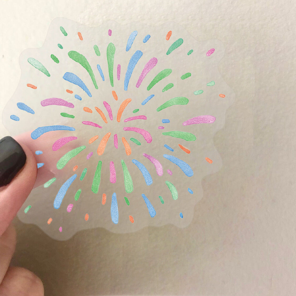 Dazzling Fireworks Stickers - 50 Pcs