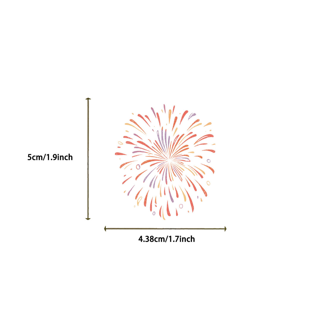 Dazzling Fireworks Stickers - 50 Pcs