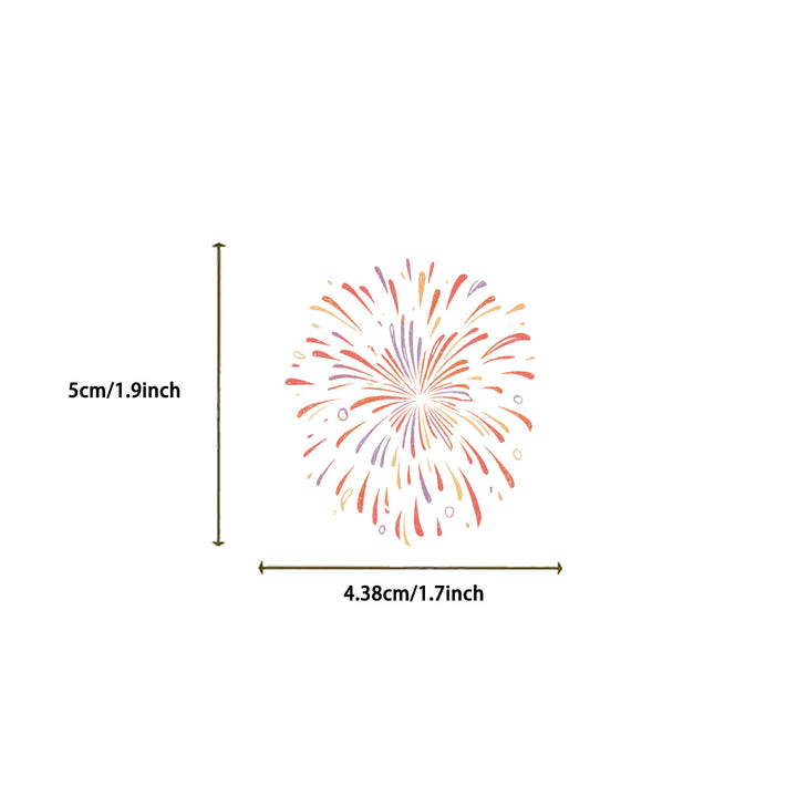 Dazzling Fireworks Stickers - 50 Pcs