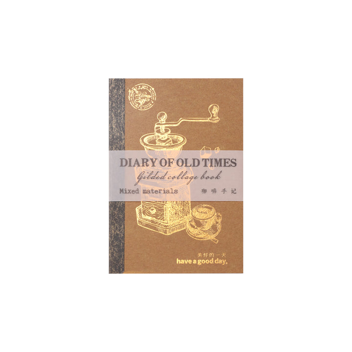 Diary of Old Times Gilded Collage Book - Coffee - 36 Sheets