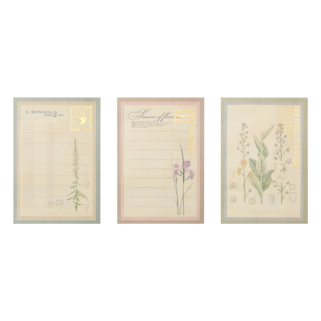 Diary of Old Times Gilded Collage Book - Flowers - 36 Sheets