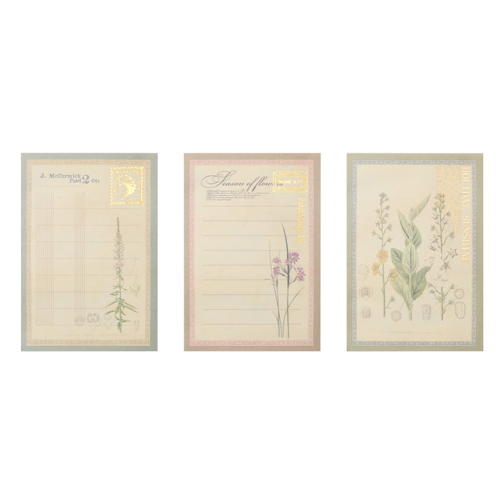 Diary of Old Times Gilded Collage Book - Flowers - 36 Sheets