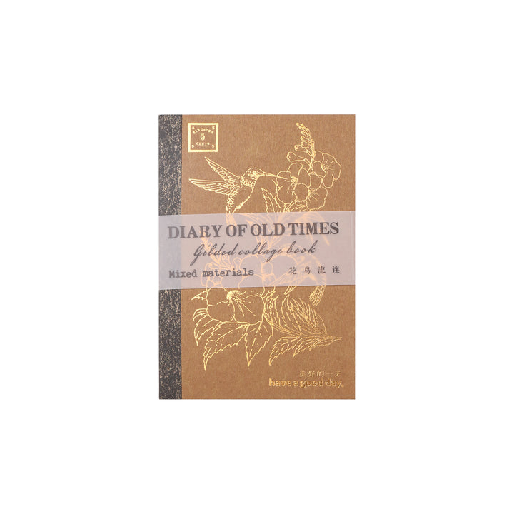 Diary of Old Times Gilded Collage Book - Flowers and Birds - 36 Sheets