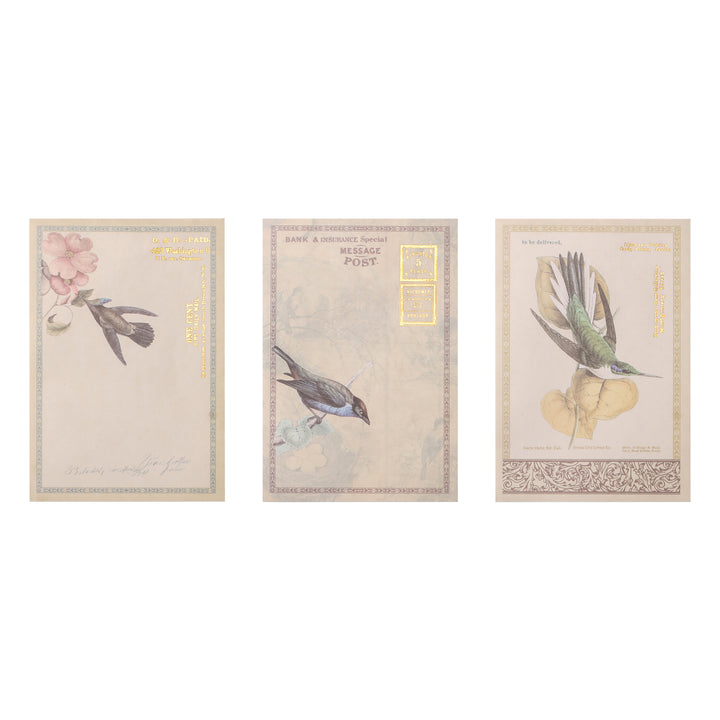 Diary of Old Times Gilded Collage Book - Flowers and Birds - 36 Sheets