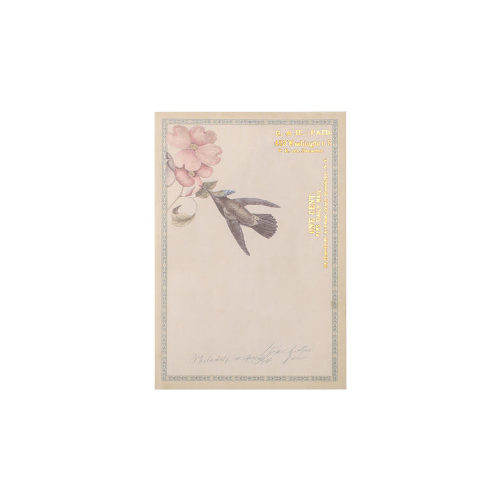 Diary of Old Times Gilded Collage Book - Flowers and Birds - 36 Sheets
