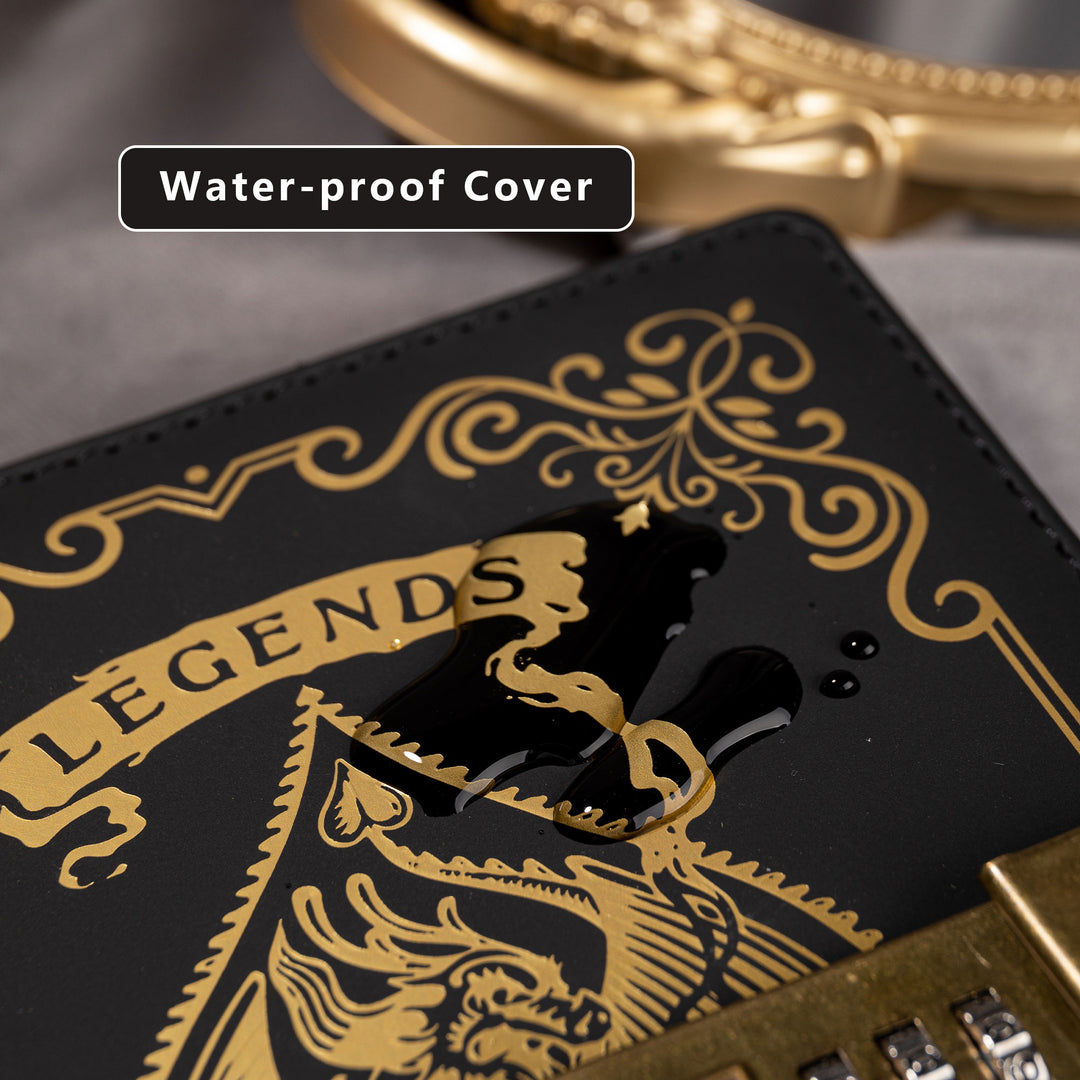 Dragon Legends Leather Lock Journal - B6 - Ruled - Black