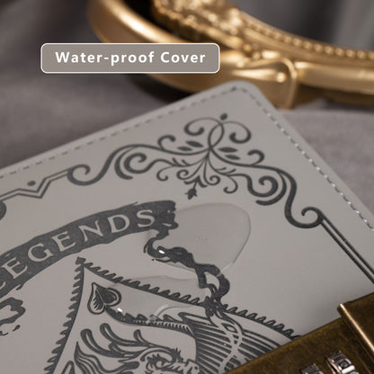 Dragon Legends Leather Lock Journal - B6 - Ruled - Gray