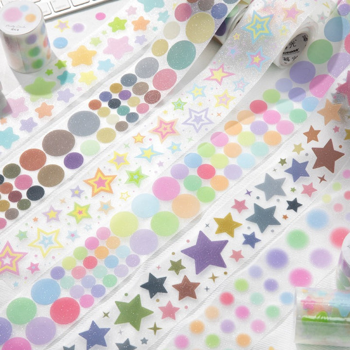 Dreamy Circles & Pentagrams PET Glitter Tape