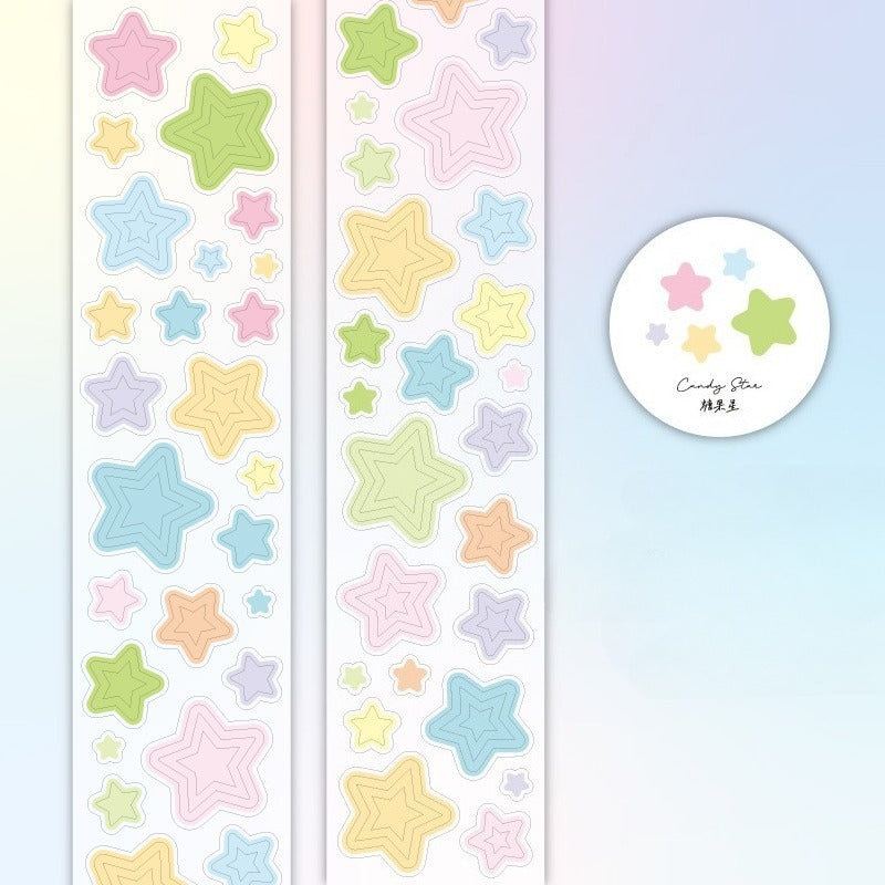 Dreamy Circles & Pentagrams PET Glitter Tape