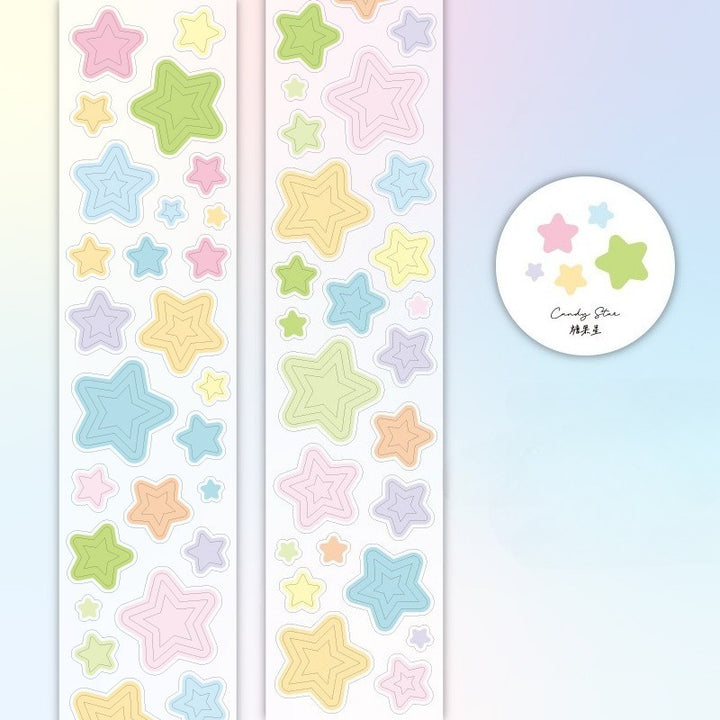 Dreamy Circles & Pentagrams PET Glitter Tape