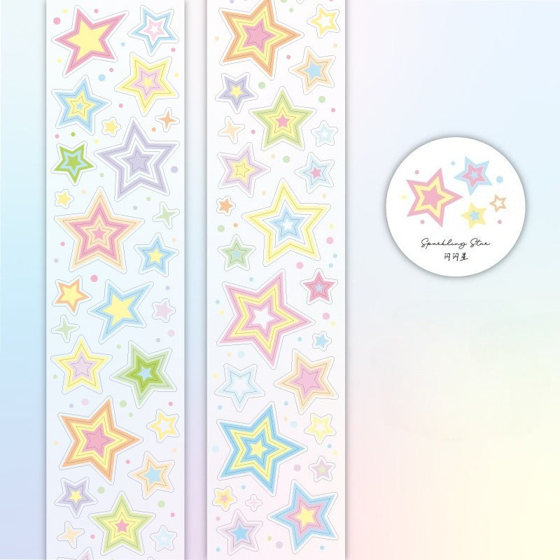 Dreamy Circles & Pentagrams PET Glitter Tape