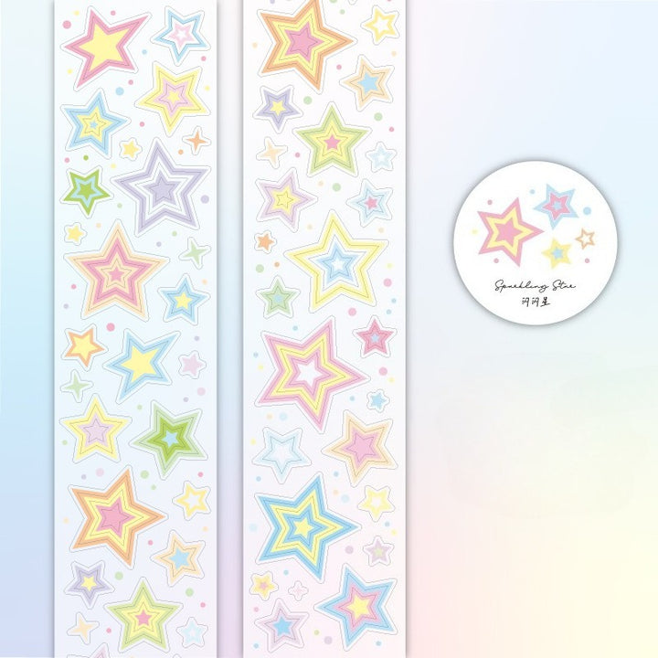 Dreamy Circles & Pentagrams PET Glitter Tape