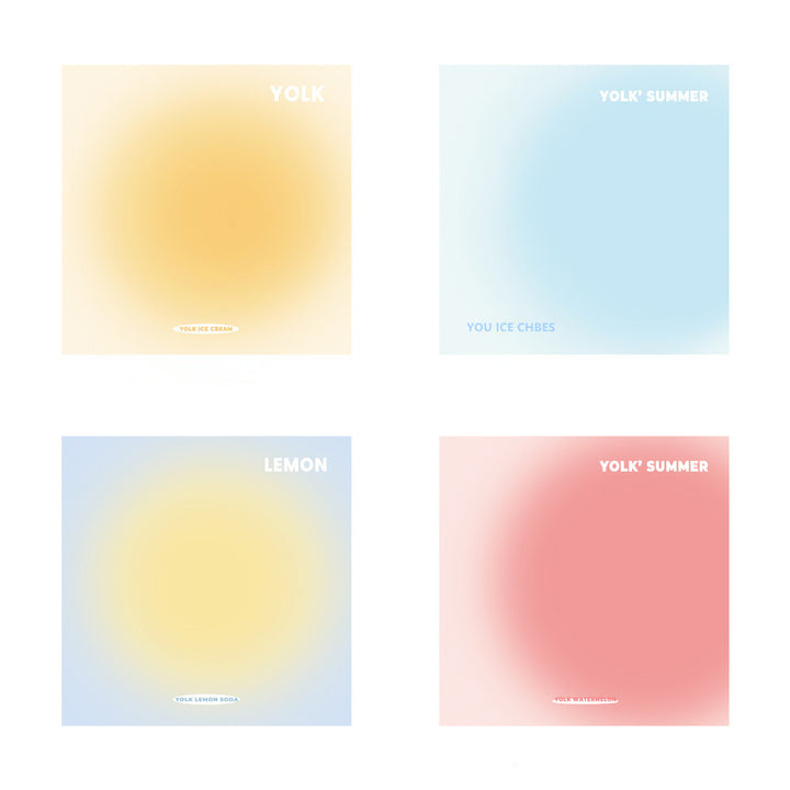 Dreamy Gradient Pastel Sticky Notes - Set of 4