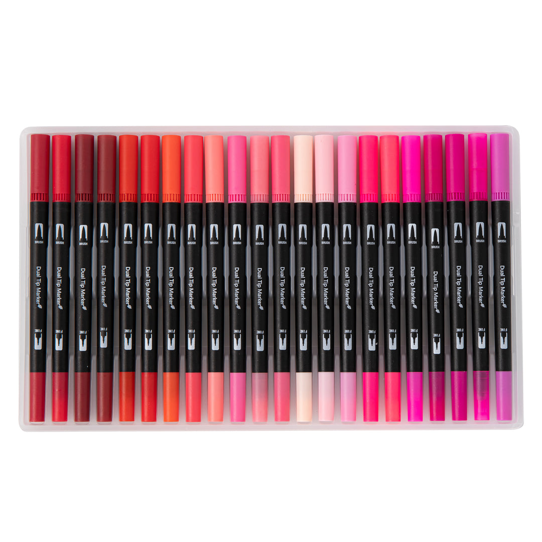 Dual Tip Water-Based Brush Pen - 132 Color Set