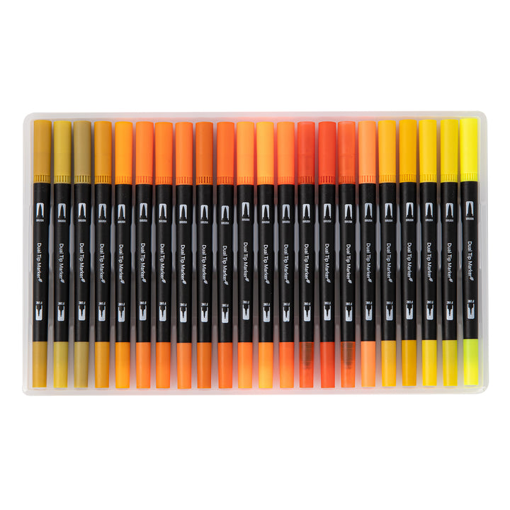 Dual Tip Water-Based Brush Pen - 132 Color Set