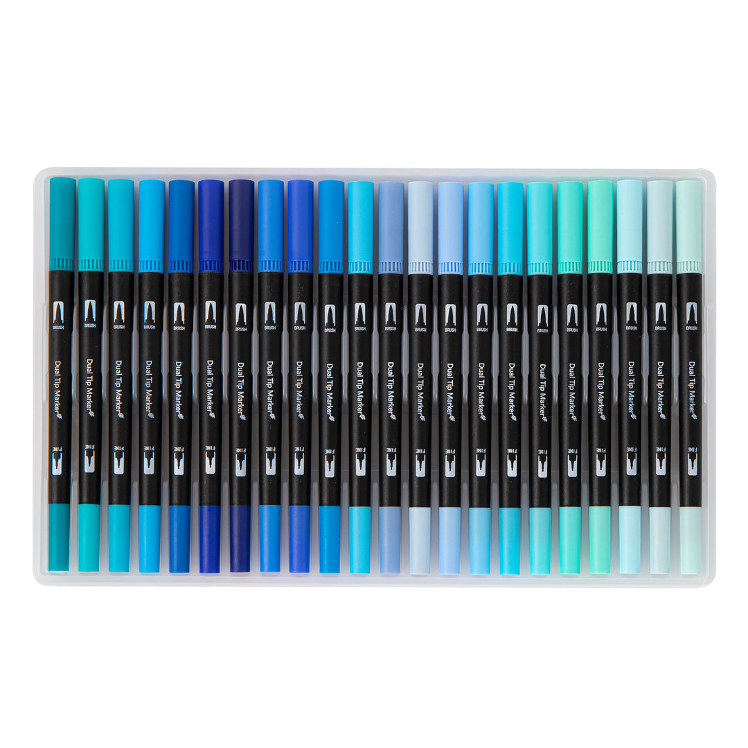 Dual Tip Water-Based Brush Pen - 132 Color Set