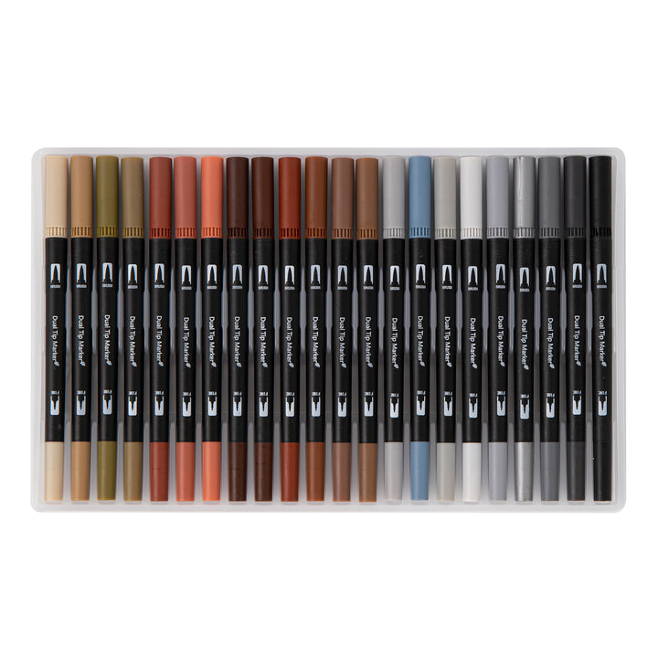 Dual Tip Water-Based Brush Pen - 132 Color Set