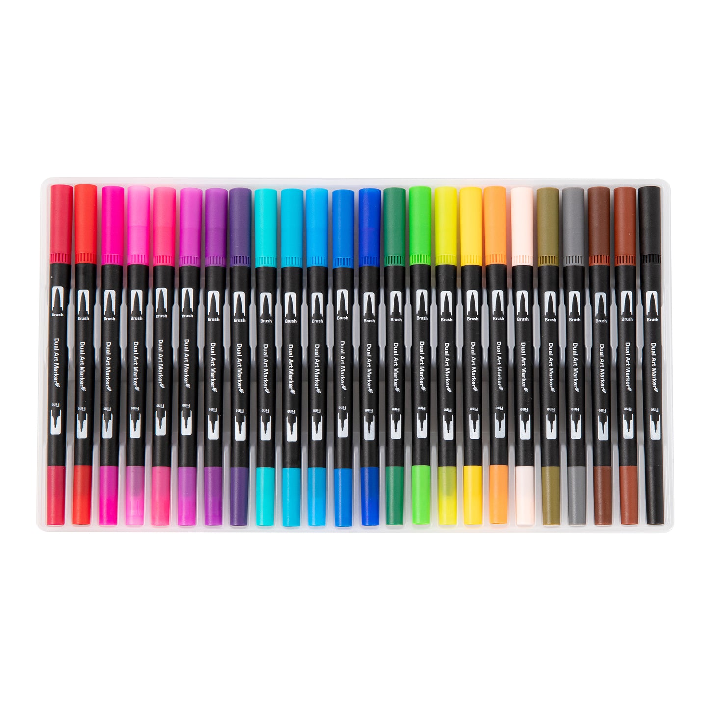 Dual Tip Water-Based Brush Pen - 24 Color Set