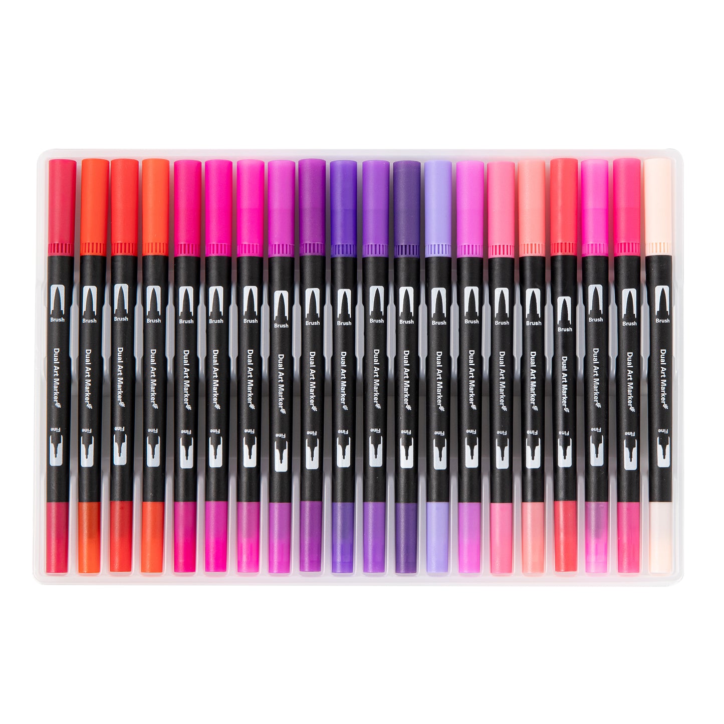 Dual Tip Water-Based Brush Pen - 60 Color Set