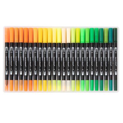 Dual Tip Water-Based Brush Pen - 72 Color Set