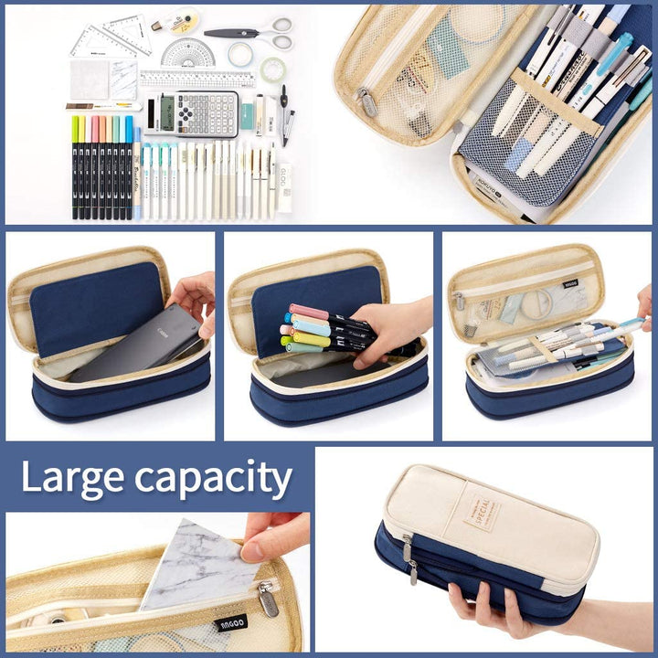 Extensible Pencil Pen Case Large Version - Dark Blue