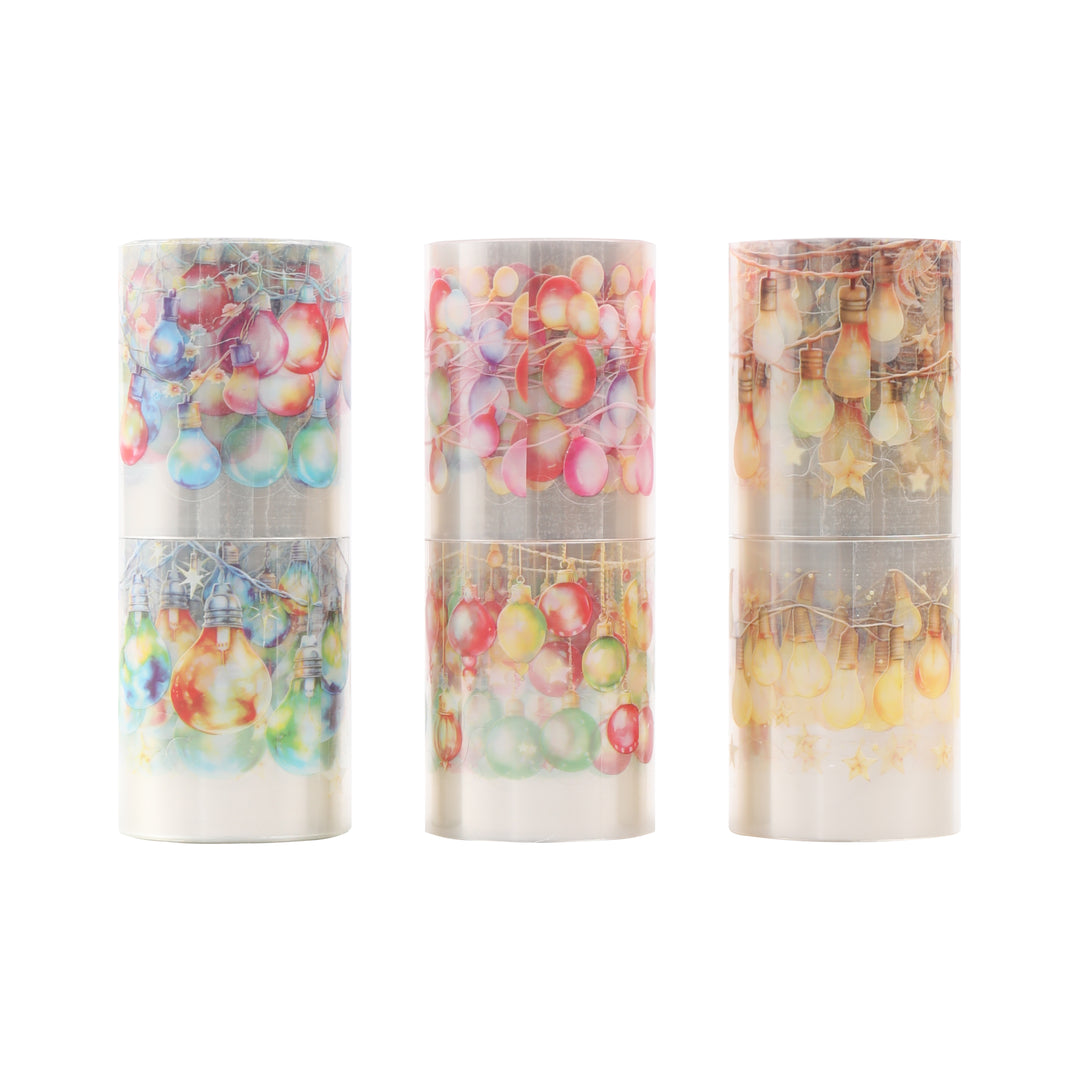 Festive Lights PET Tape - Set of 6