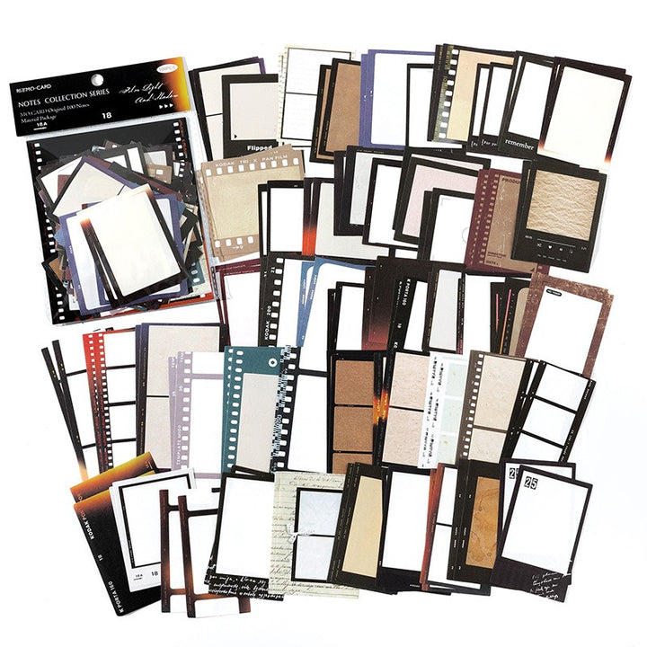 Film Light & Shadow Tags Scrapbook Paper - 100 Pcs