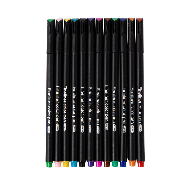 Fineliner Pen - Set of 12 - Bright Color