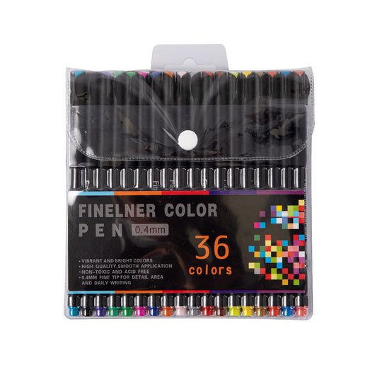 Fineliner Pen - Set of 36 - Bright Color