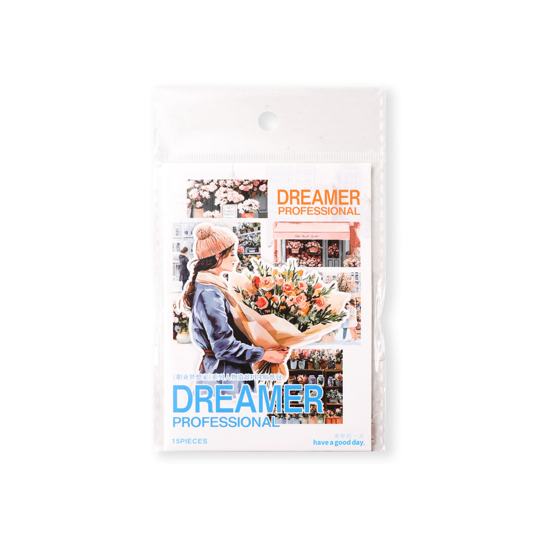 Floral Dreams Stickers - 15 Pcs