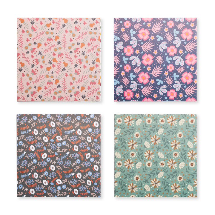 Flower Garden Scrapbook Paper - Vibrant - 12 Sheets
