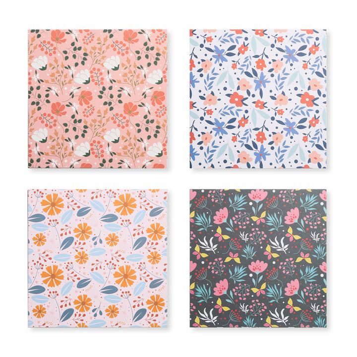 Flower Garden Scrapbook Paper - Vibrant - 12 Sheets