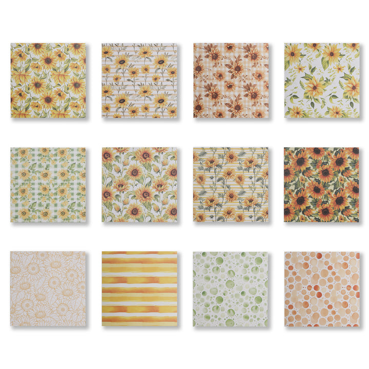 Flower In The Sunshine Scrapbook Paper - 12 Sheets