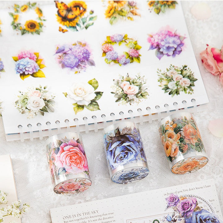 Flower Sea Die-Cut PET Tape