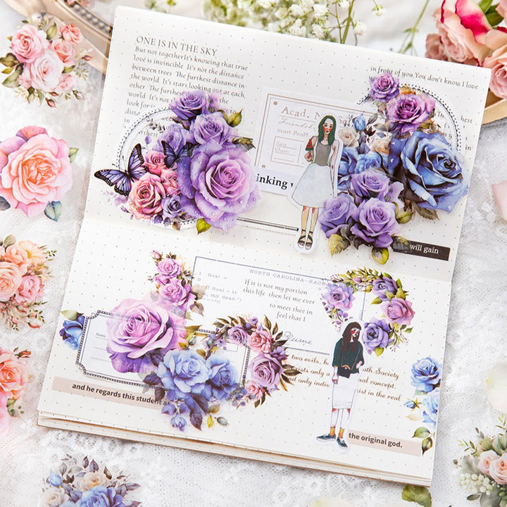 Flower Sea Die-Cut PET Tape