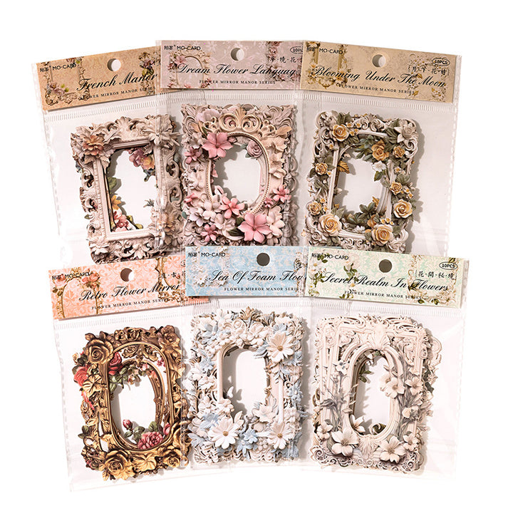 Flower Mirror Manor Scrapbook Paper - 60 Sheets