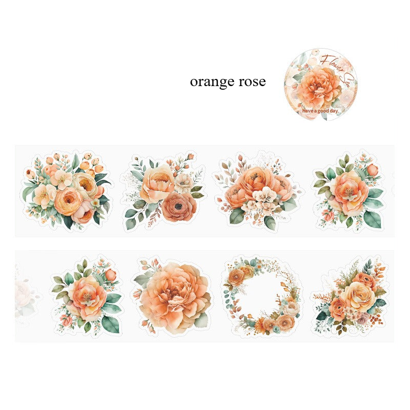 Flower Sea Die-Cut PET Tape