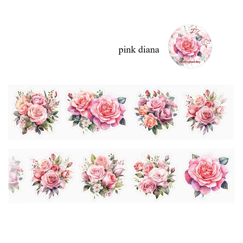 Flower Sea Die-Cut PET Tape