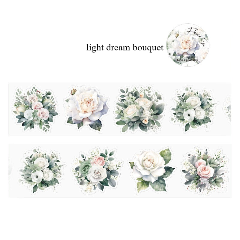 Flower Sea Die-Cut PET Tape