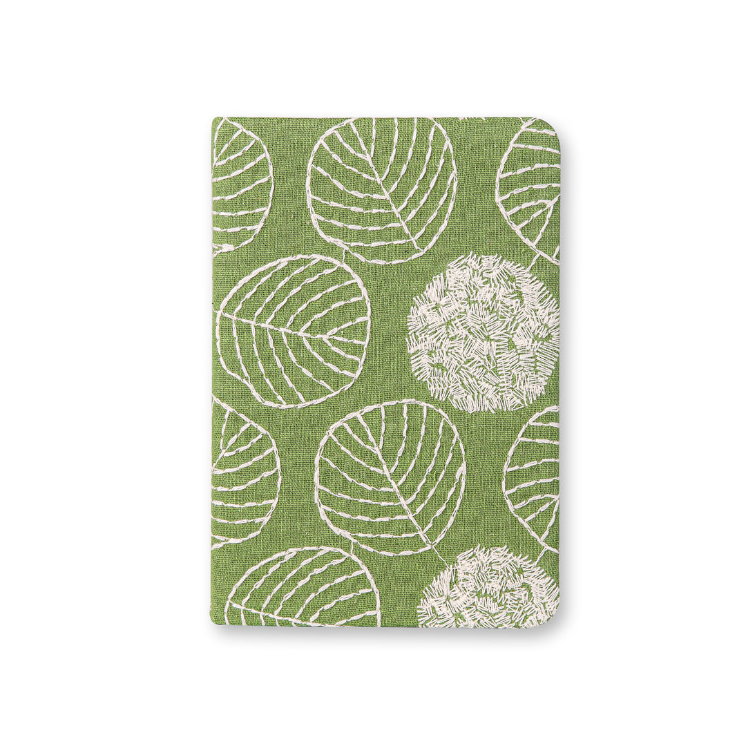 Flower & Tree Lined & Blank Notebook - A6 - Green