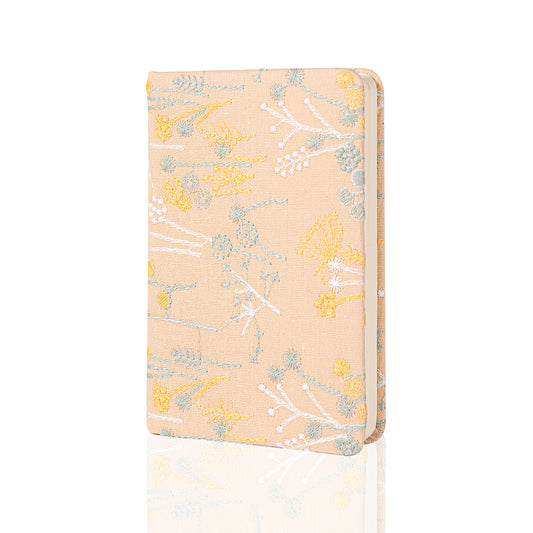 Flower & Tree Lined & Blank Notebook - A6 - Sand