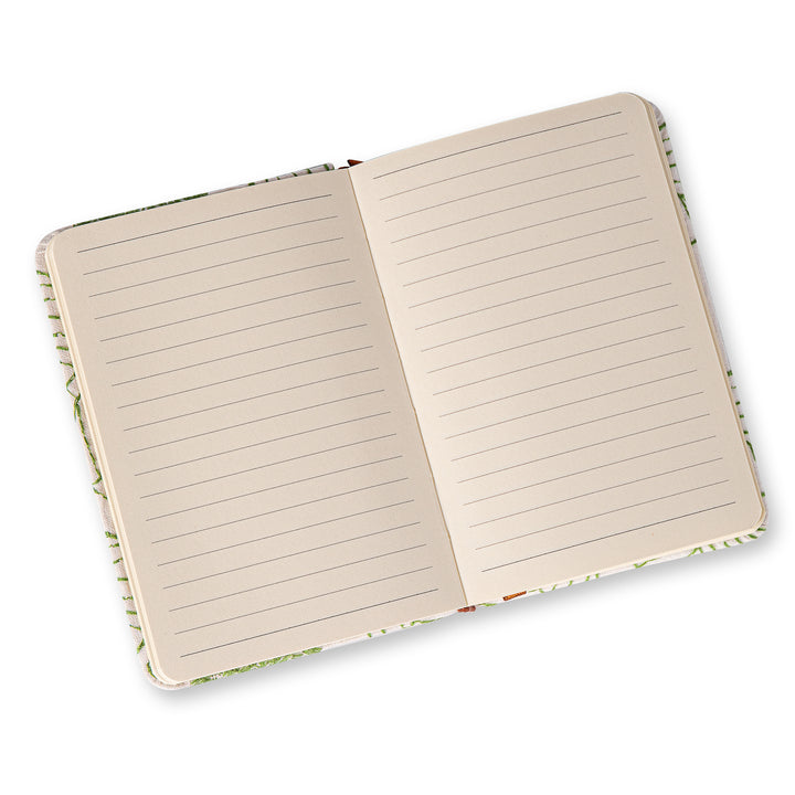 Flower & Tree Lined & Blank Notebook - A6 - White