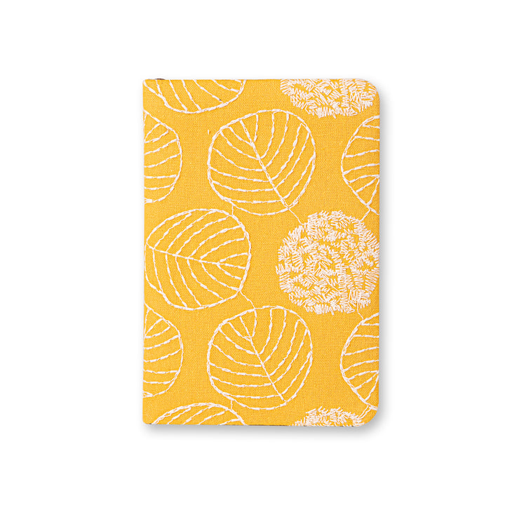 Flower & Tree Lined & Blank Notebook - A6 - Yellow