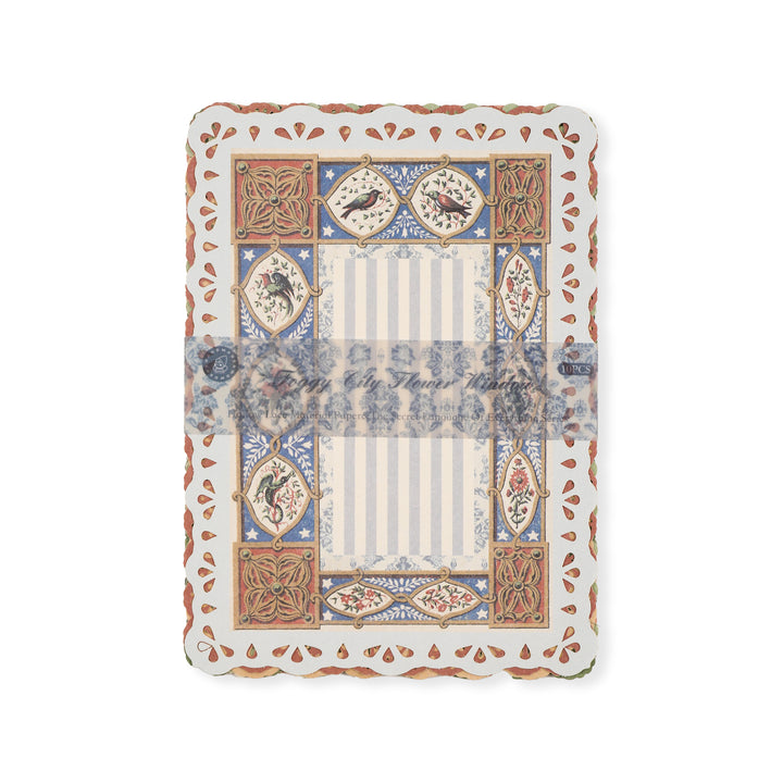 Foggy City Flower Window Scrapbook Paper - 10 Sheets
