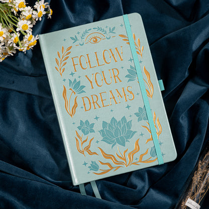 Follow Your Dreams Notebook - A5 - Lined - Blue