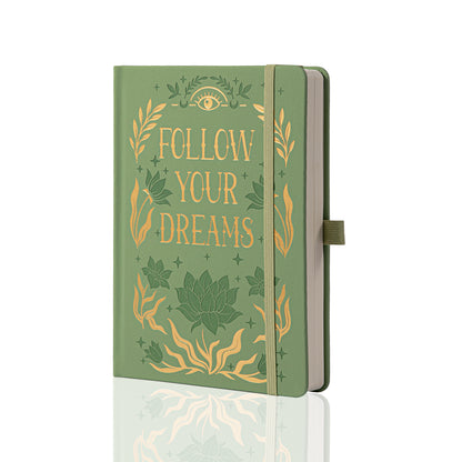 Follow Your Dreams Notebook - A5 - Lined - Green