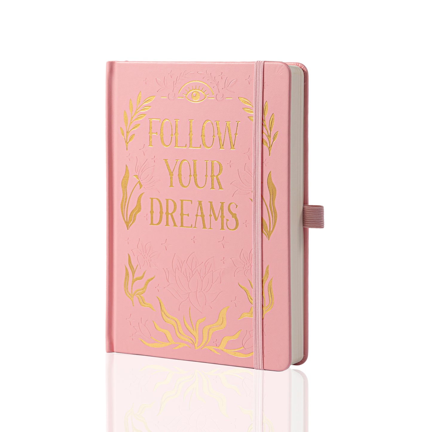 A5 Follow Your Dreams Dot Grid Notebook - Pink