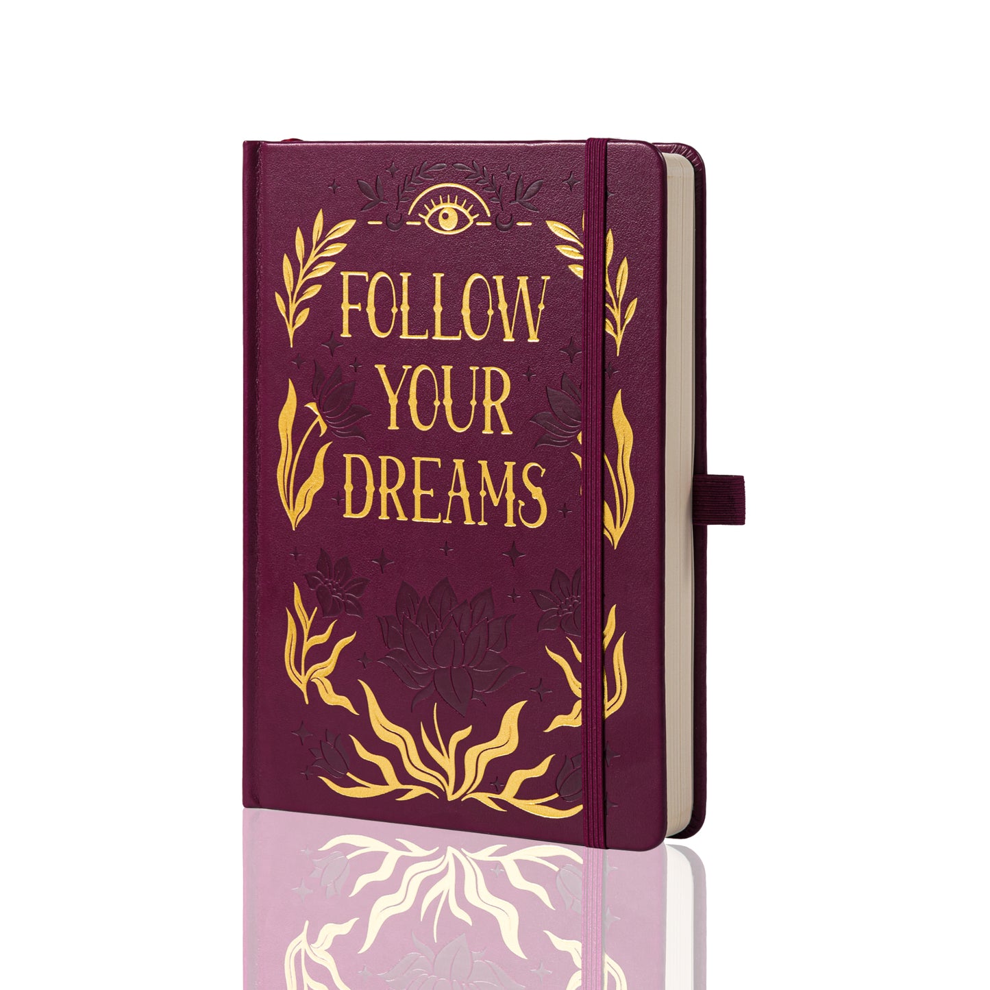 A5 Follow Your Dreams Dot Grid Notebook - Purple