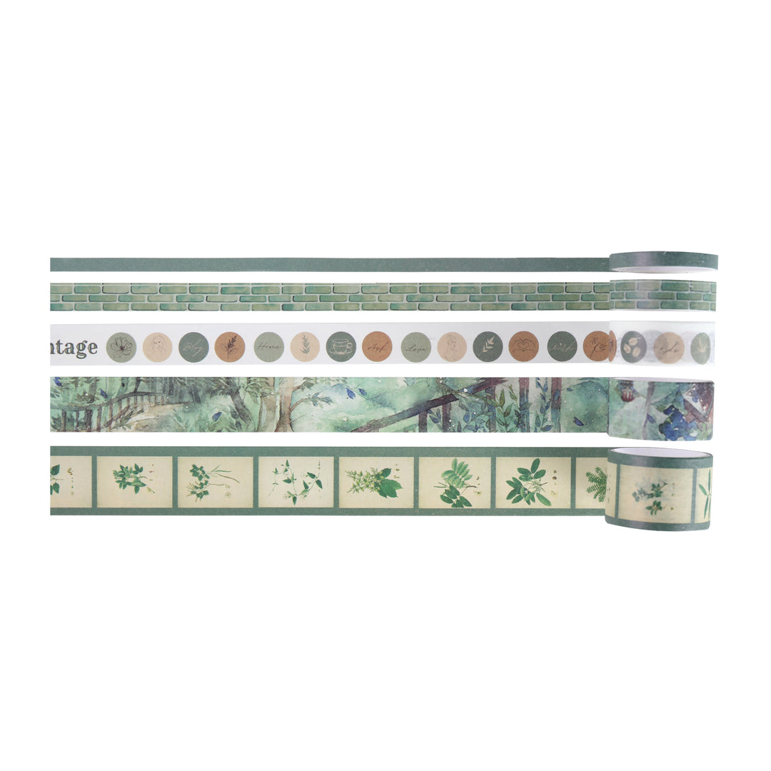 Forest Dreamscape Washi Tape - Plant Stories - Set of 20